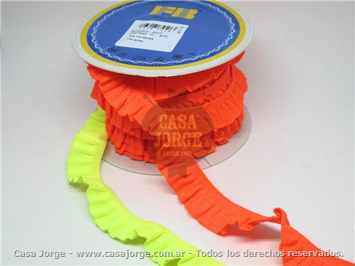 GALONES FB VOLADO ELASTIZADO FLUO ART. G21 POR 10 METROS